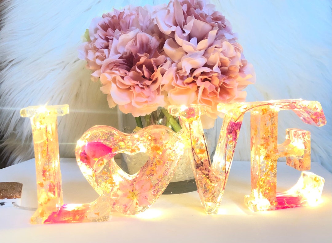 LOVE SIGN With Lights Valentines Day Gift Light up LOVE Sign I Love You