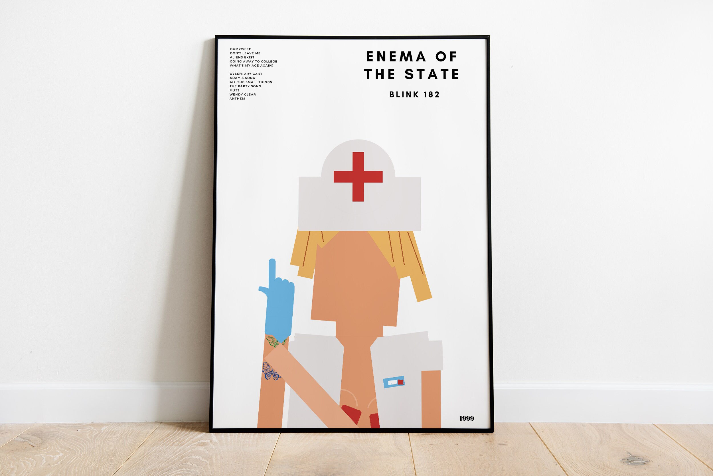 Enema Of The State Blink 182 Minimal Music Print Album Etsy
