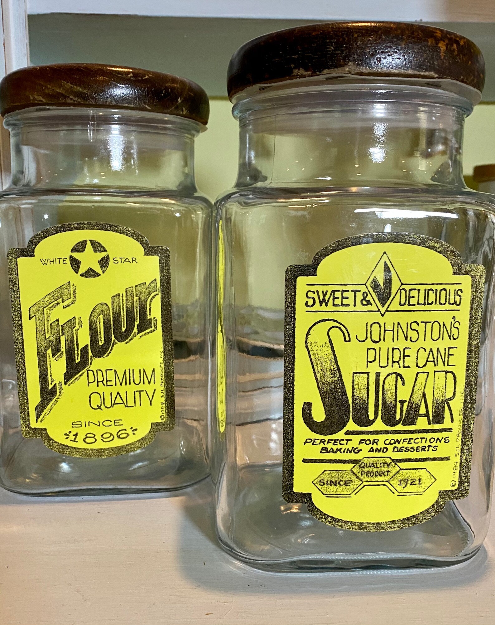 HTF Vintage Anchor Hocking Glass Canister Set Etsy