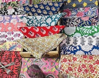 Assorted Napkin Set, 50 Pack Of Hand Block Printed Napkins, Bohemian Napkin, Mix and Match Cotton Table Napkins, Handmade in India