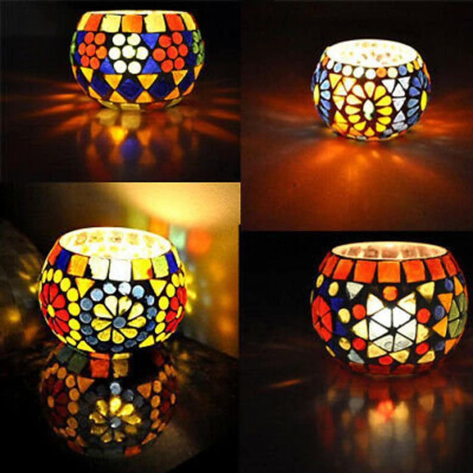 5 Pcs Candle Holders Rustic Style Tea Light Holders Table Etsy