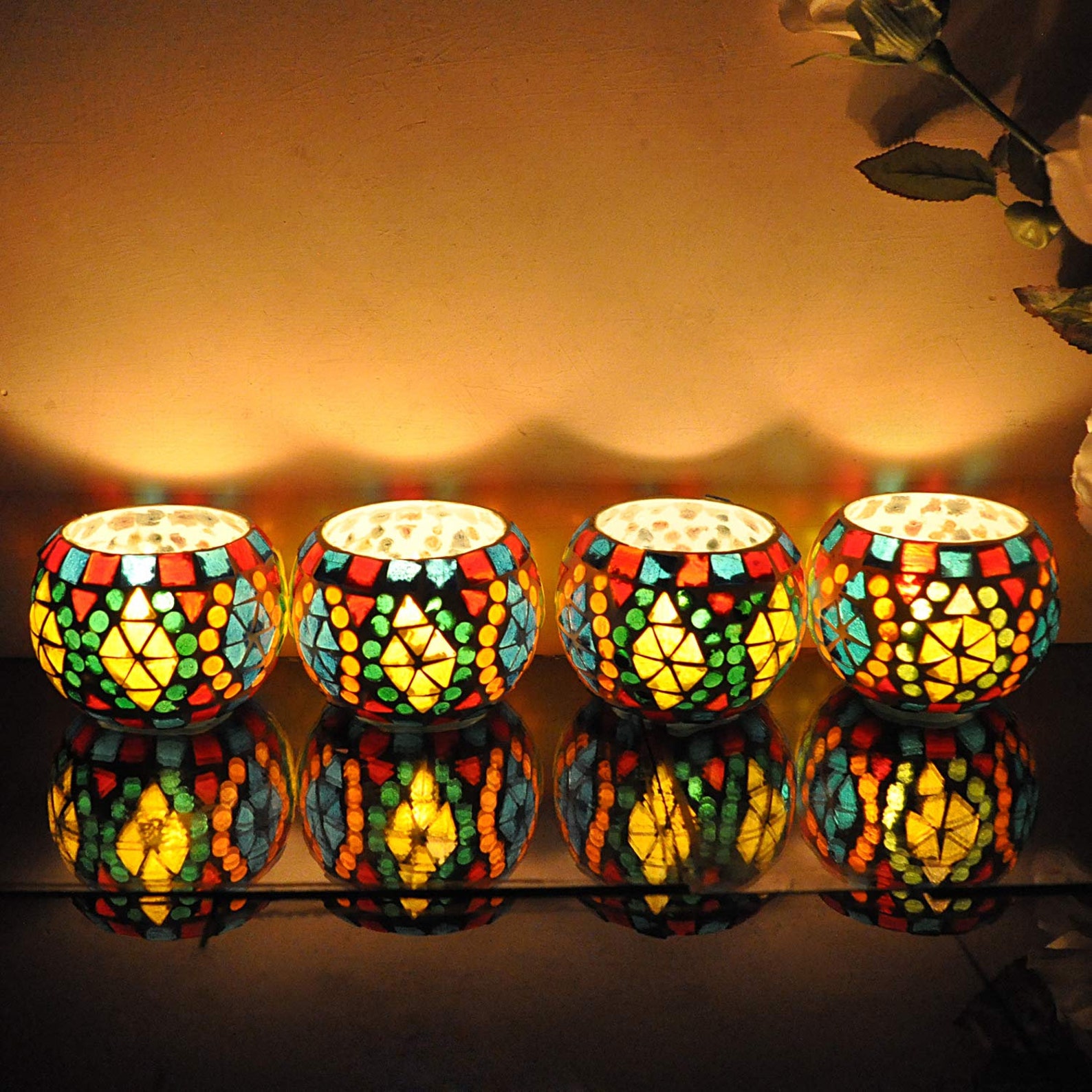 5 Pcs Candle Holders Rustic Style Tea Light Holders Table Etsy
