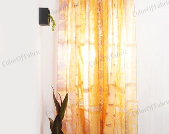 Indian Vintage Old Silk Sari Fabric Handmade Curtain Door Window Decor Up cycled Curtain Home Door Window Curtain