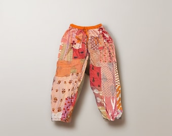 patchwork Harem Pants with Pockets, Hippie Boho Rayon Harem Pants, Women’s Summer Pants, Festival Clothing