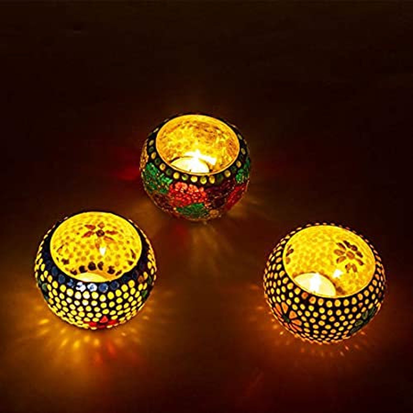 5 Pcs Candle Holders Rustic Style Tea Light Holders Table Etsy