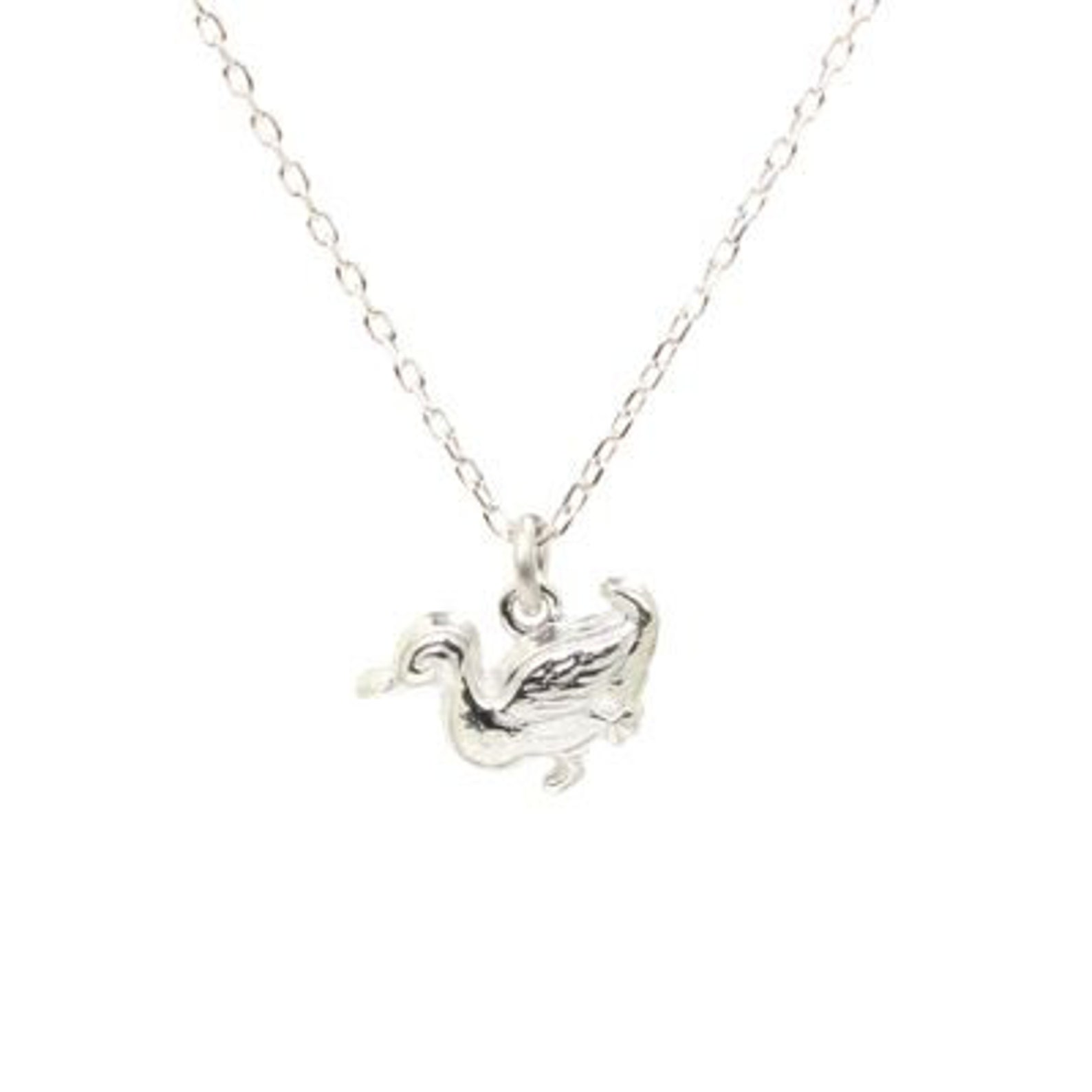 925 Sterling Silver Duck Charm Necklace Etsy