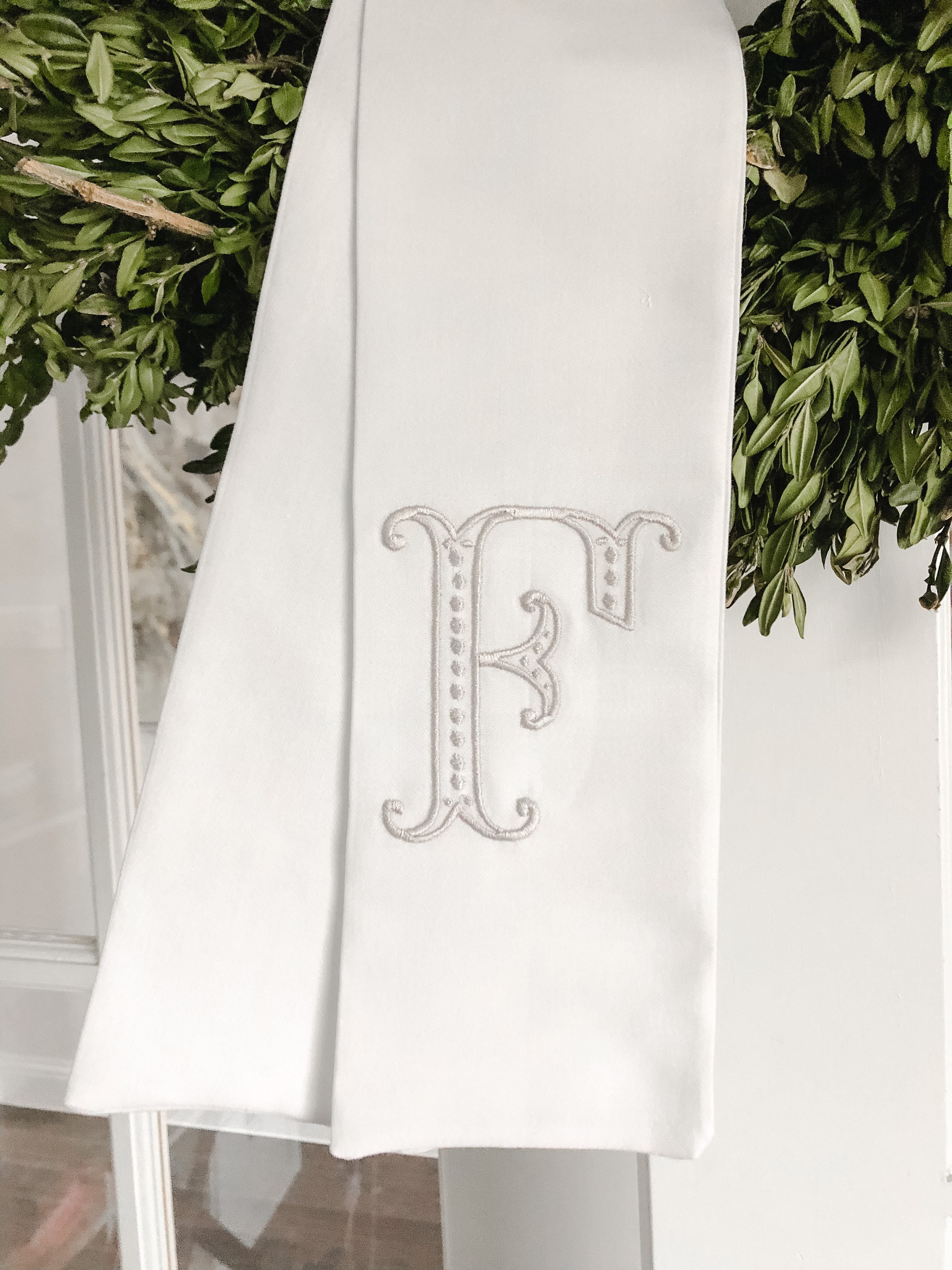 Monogrammed Wreath Sash Custom Embroidered Wreath Sash Etsy
