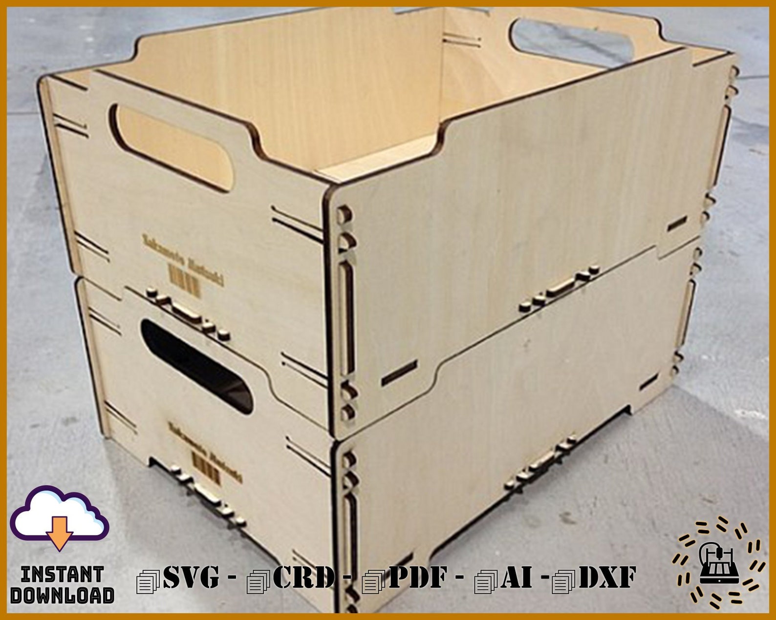 Stackable Box for Laser Cutting, Storage Box, Wooden Box, Laser Cut ...