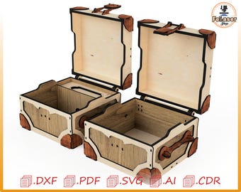 Personalized Wooden Memory Box | Photo & USB Keepsake Box SVG Laser Cut Files
