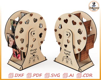 Laser Cut Photo Wheel SVG, Carousel Template (Digital Download)