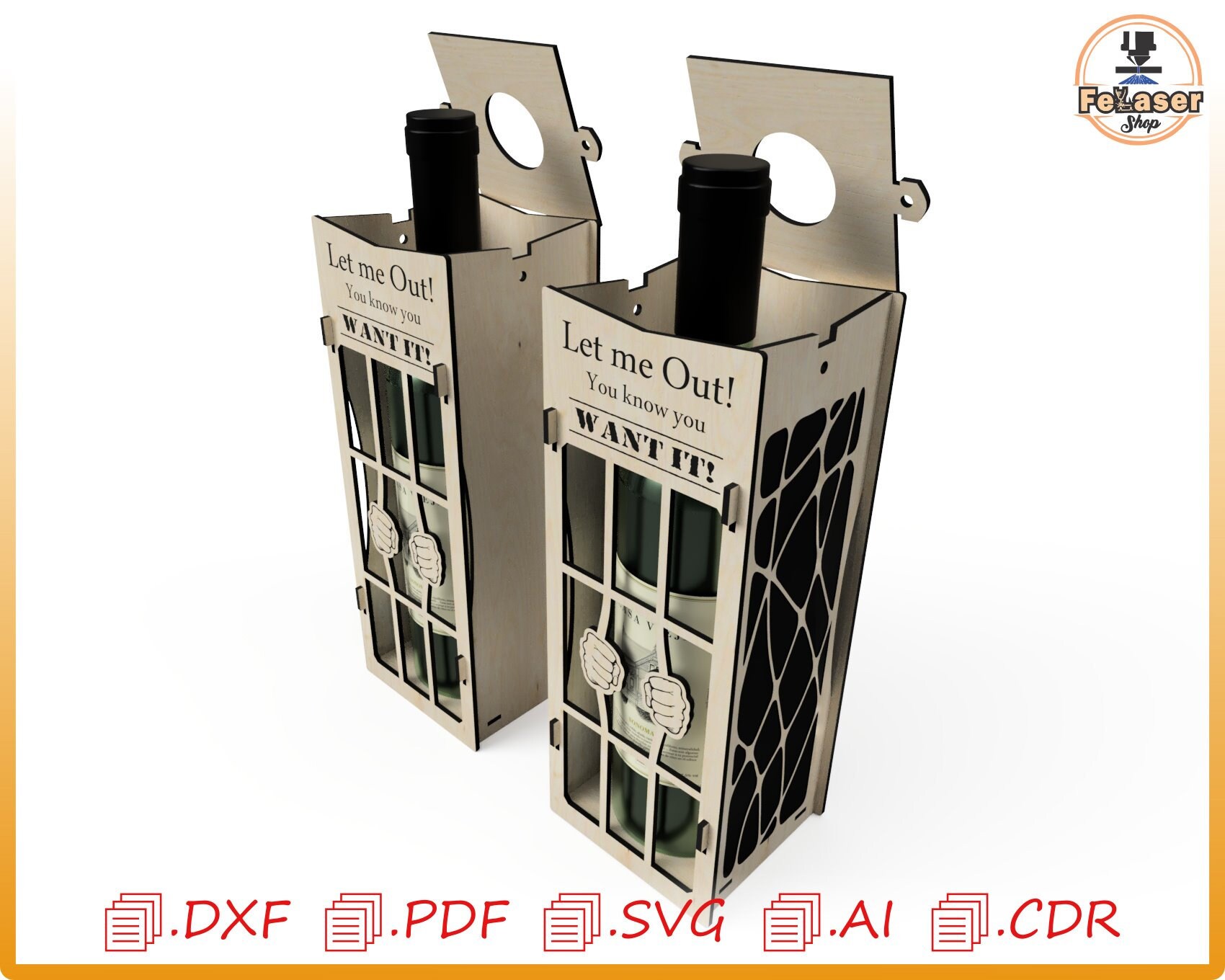 Incarcerated Wine Box Wine Box for Laser Cutting Plywood Etsy