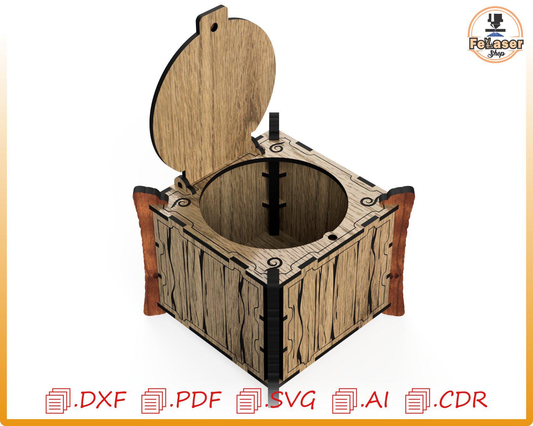 Laser Cut Wooden Box With Lid, DXF SVG Files - Etsy