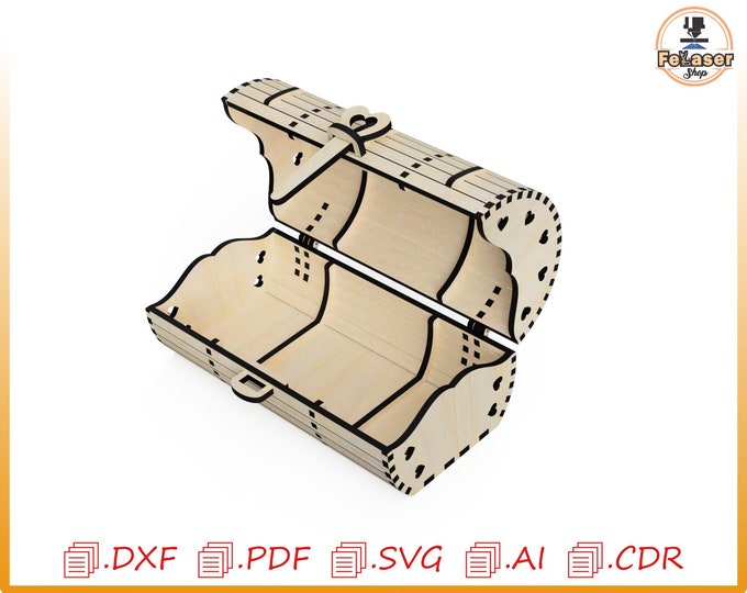 Chest of Drawers Box Laser Cut Svg Files, Vector Files for Wood Laser ...