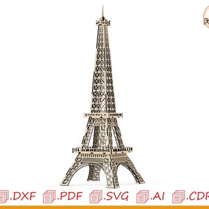 Eiffelturm Laser Cut Datei, Gravurdateien, Puzzles für Erwachsene, Dekoration, Designs, Muster und Vektoren, digitale Dateien für das Laserschneiden