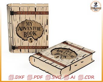 Adventure Book Box SVG: Laser Cut DIY Project (Digital Download)