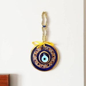 Large Evil Eye Hanging, Turkish Wall Art, Evil Eye Decor, Protection Talisman, Autentic Home Decor, Evil Eye Charm, Nazar, Amulet, Greek Eye