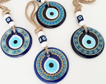 Evil Eye Wall Decor, Evil Eye Hanging, Modern Evil Eye, Nazar Amulet, Turkish Ornament, Evil Eye Charm, Home Protection, Talisman, Nazar