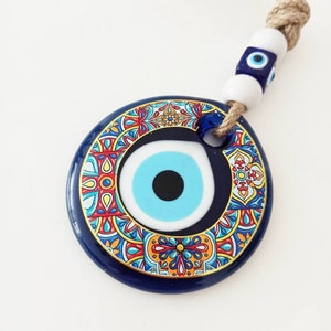 Evil Eye Wall Hanging, Evil Eye Art, Evil Eye Door, Turkish Decor, Home Protection, Turkish Eye, Colorful Evil Eye, Spiritual Gifts