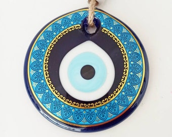 Amuleto Occhio Turco Blu | Decorazione Casa E Portafortuna | Vetro Artigianale | Idea Regalo - Foto 7