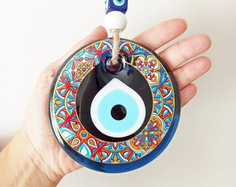 Nazar Evil Eye Wall Hanging, Turkish Decor, Housewarming Gift