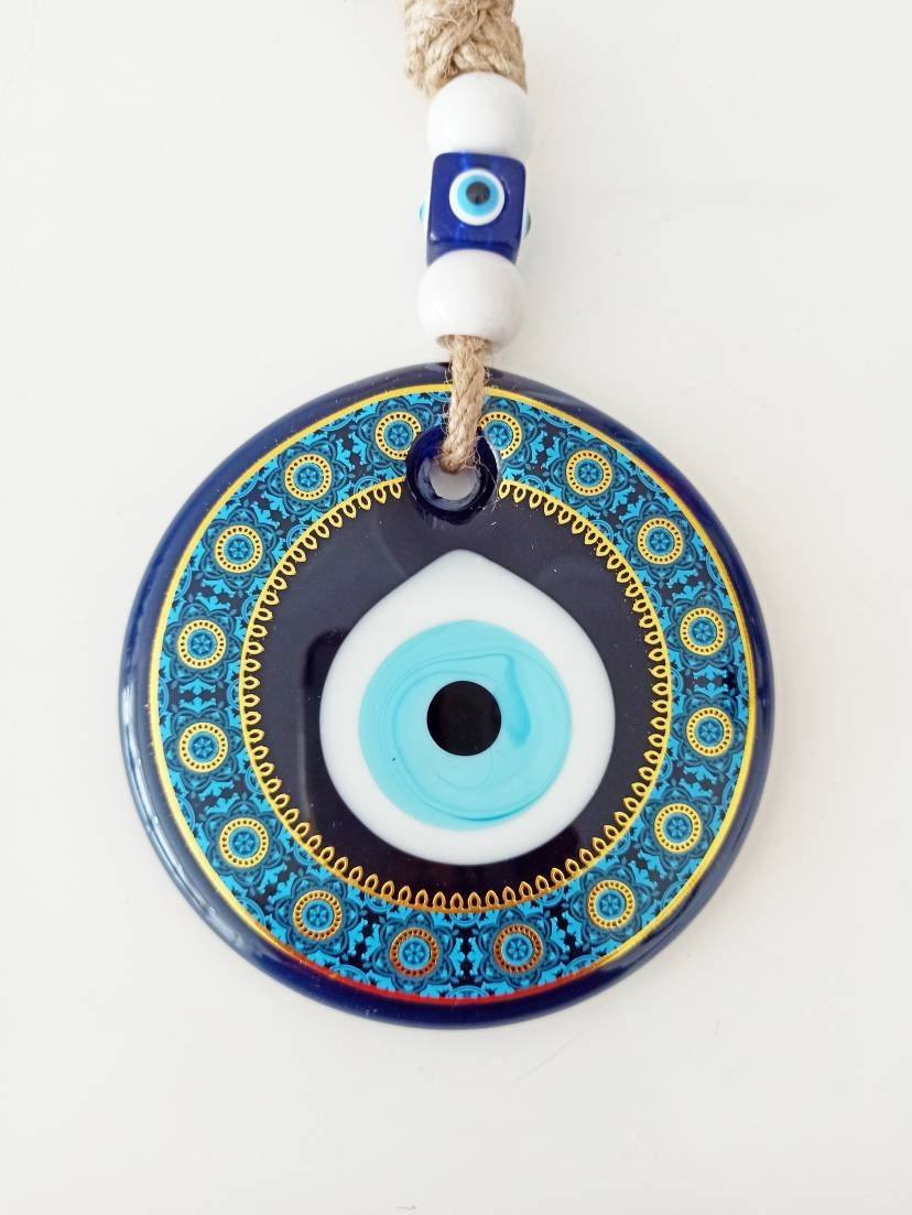 Handgemachte glückliche Auge blau türkische böse Augen Anhänger ins Stil  Nazar Dekoration für zu Hause Wohnzimmer Wandbehang Wohnkultur Geschenk -  AliExpress