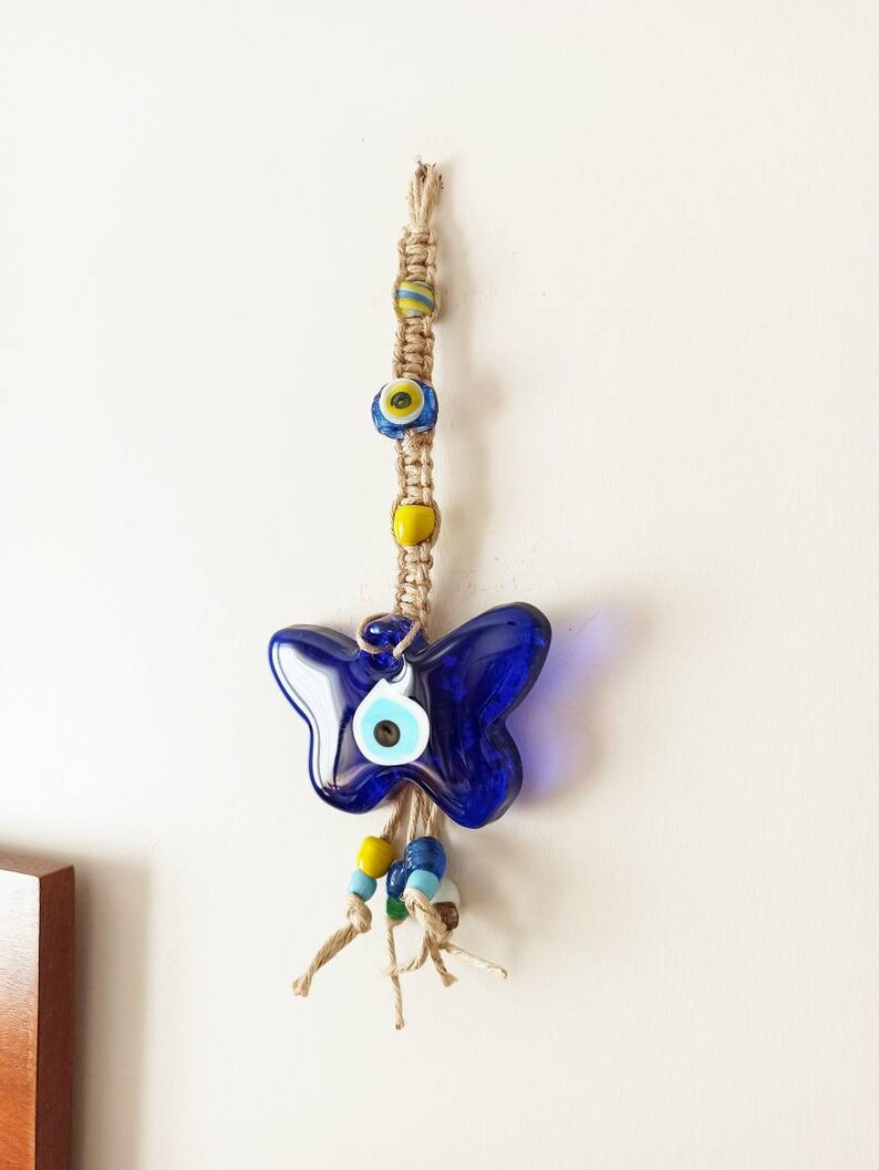 Butterfly Evil Eye Decor Evil Eye Wall Hanging Butterfly Etsy