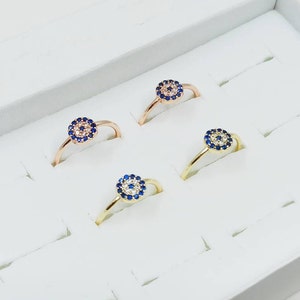 Dainty Evil Eye Ring, Evil Eye Jewelry,Zirconia Evil Eye, Turkish Eye Ring, Nazar Jewelry, Turkish Accessory