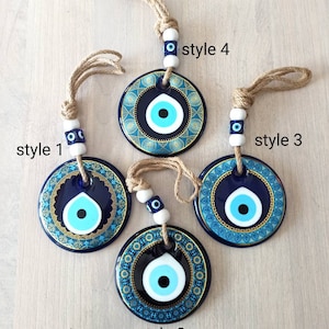 Presente de boas-vindas, proteção contra o mau-olhado para decoração de casa, olho grego para pendurar na parede.
