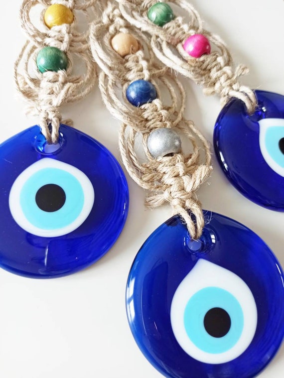 Buy Macrame Evil Eye Hanging, Blue Evil Eye Decor, Unique Gifts, Evil Eye  Rope, Nazar Boncuk, Evil Eye Bead, Greek Eye, Evil Eye Door Hanger Online  in India 