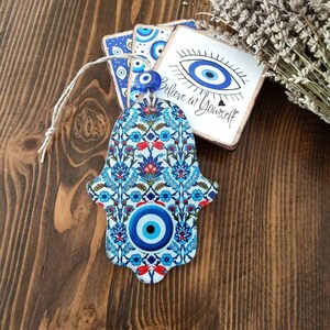 Hamsa Home Blessing, Evil Eye Wall Art, Hamsa with Evil Eye, Hamsa Hand Art, Hamsa Hanging, Turkish Eye Decor, Protection Amulet, Hamsa Wall