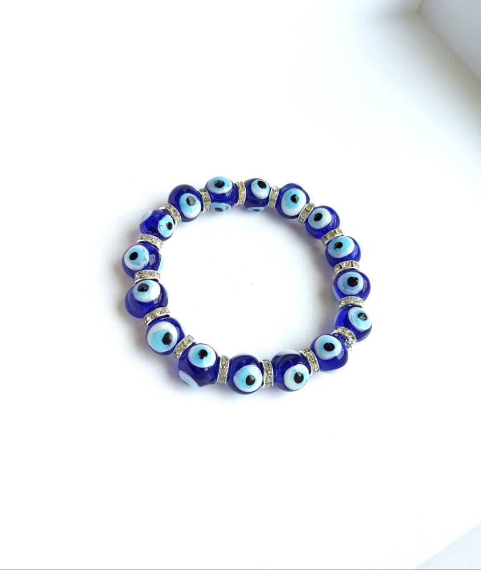 Evil Eye Bead Bracelet Blue Evil Eye Bracelet Protection Etsy