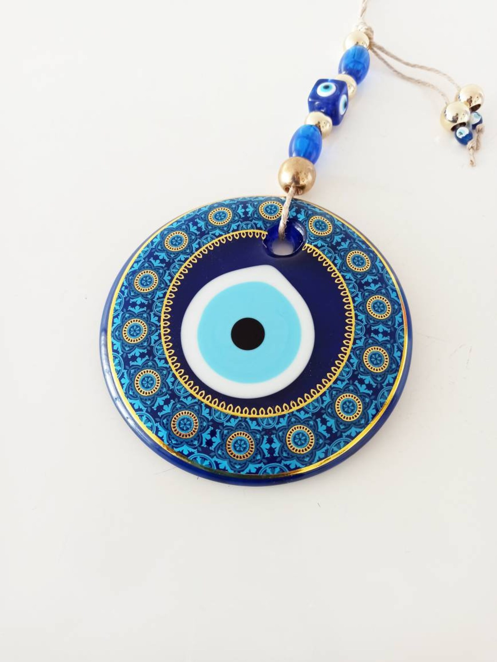 Nazar Boncuk Boncugu 3/4/5 Cm, Occhio Blu, Occhio Evil Eye, Forma Rotonda, Portafortuna Turco, Perline In Vetro, Amuleto Per Festa Di Nascita, Bebek Sekeri (5 - Foto 12