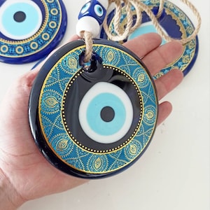 Large Evil Eye Wall Hanging, Evil Eye Wall Decor, Evil Eye Door, Home Protection, Glass Evil Eye Bead, Turkish Eye, Nazar, New Home Gift