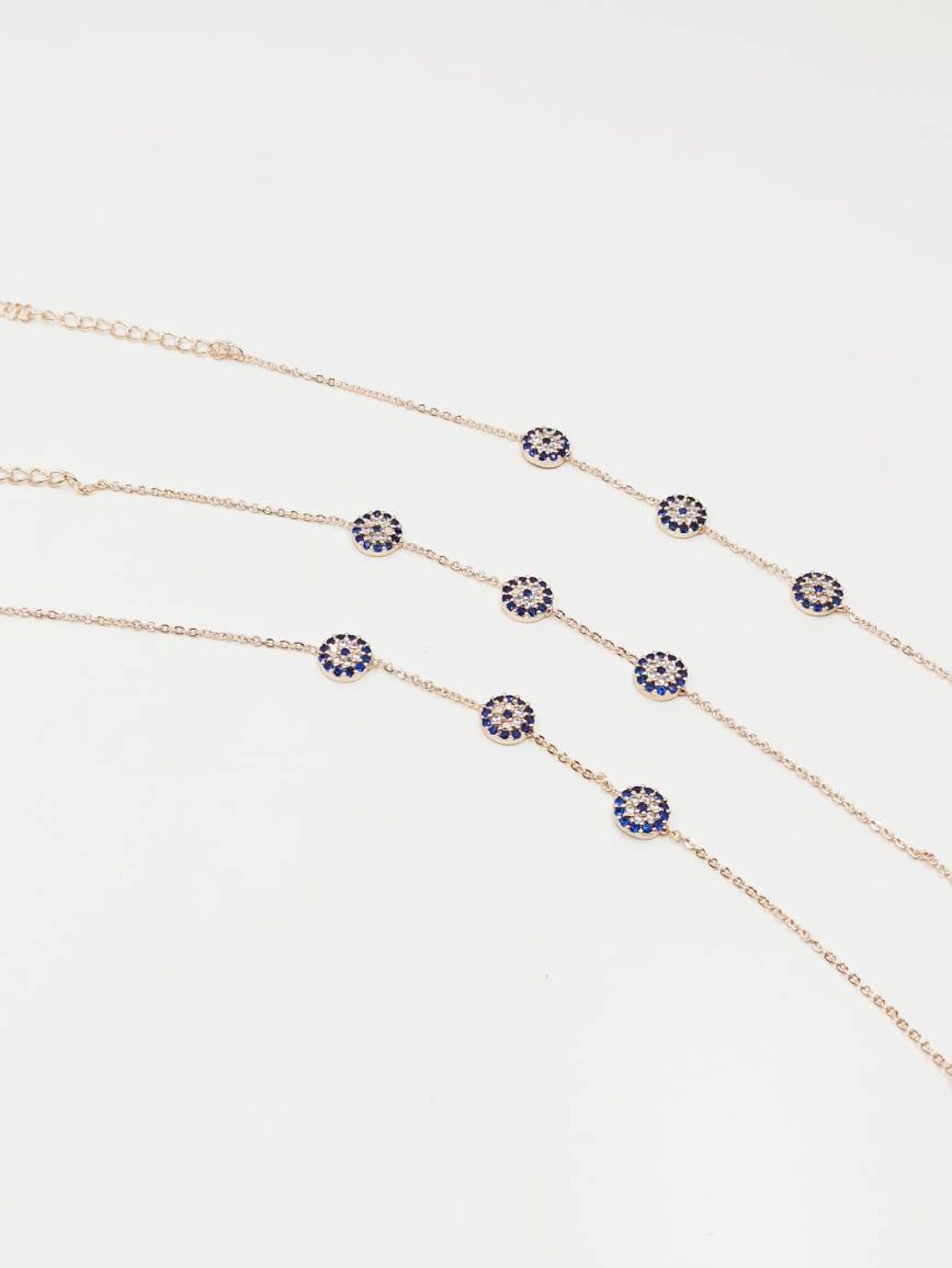 Evil Eye Charm Bracelet Evil Eye Jewelry Rose Gold Evil Eye - Etsy