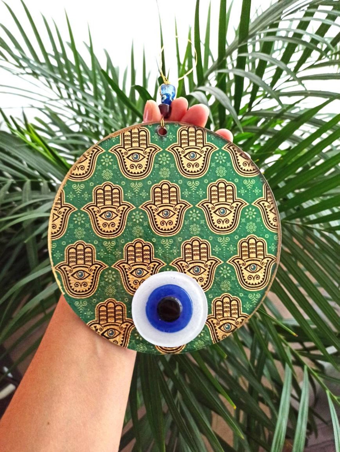 Hamsa Wall Decor, Hamsa and Evil Eye Hanging, Hamsa Home Blessing