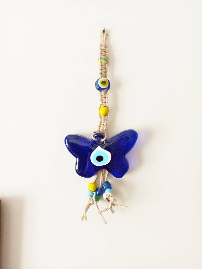 Butterfly Evil Eye Decor Evil Eye Wall Hanging Butterfly Etsy