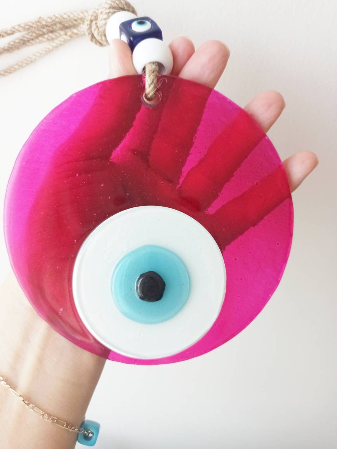 Evil Eye Wall Decor Pink Evil Eye Hanging Nursery Room | Etsy