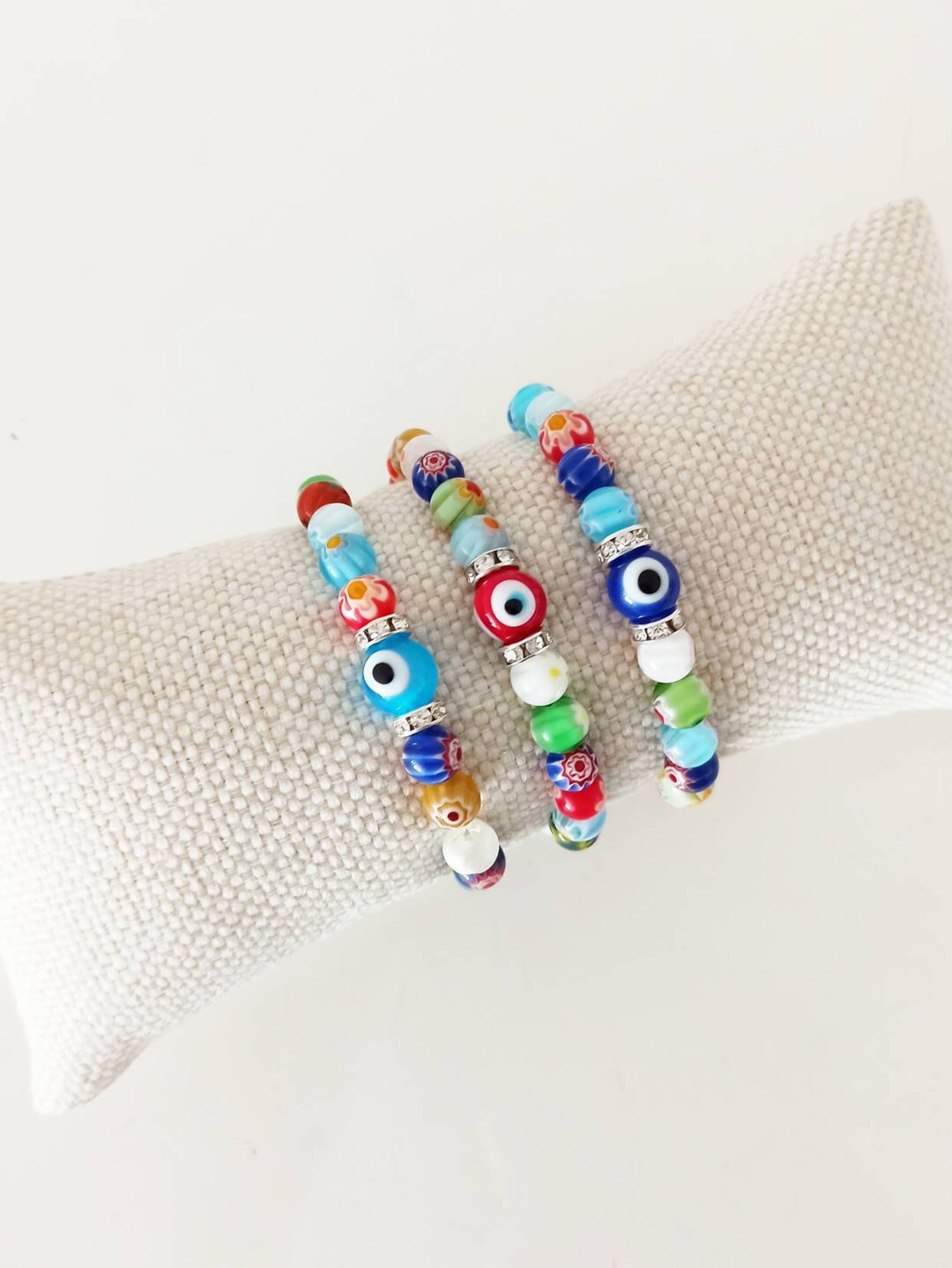Nafsu - Eye bead bracelet I Brown