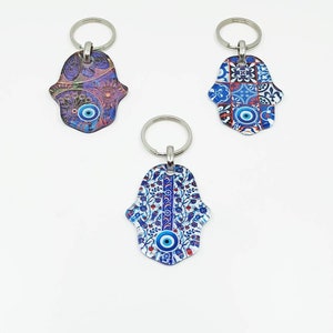 Hamsa Keychain, Hand of Fatima Keychain, Hamsa Hand, Evil Eye Keychain, Nazar Keychain, Protection Keychain, Evil Eye Gifts