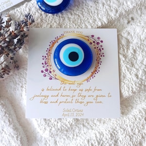 Personalized Evil Eye Magnet Favors, Wedding Favors for Guests, Unique Wedding Favors, Baby Shower, Baptism, Bridal, Greek Wedding, Birthday