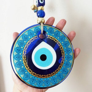 Large Evil Eye, Evil Eye Wall Decor, Nazar Boncuk, Round Evil Eye, Turkish Decor, Evil Eye Hanging, Evil Eye Protection, Evil Eye Home