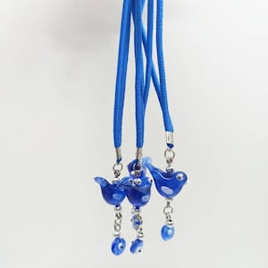 Evil Eye Car Mirror Charm, Glass Bird, Bird Car Charm, Evil Eye Car Hanging, Evil Eye Car Rear View Mirror, New Car, Bird Lover Gift