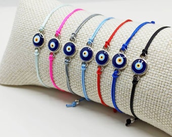 Evil Eye Bead Bracelet, String Evil Eye, Turkish Eye Bracelet, Nazar, Friendship Bracelet, Greek Eye, Good Luck Armband, Protection Gifts