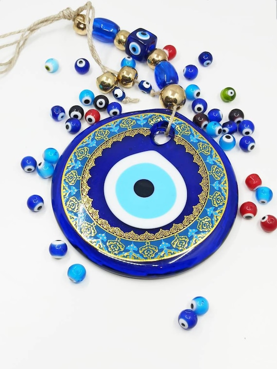 Blaues Auge, Evil Eye Wanddekor, Nazar, Evil Eye Hanging, Modern Evil Eye, Nazar  Boncuk, Evil Eye Art, Türkisches Auge - .de