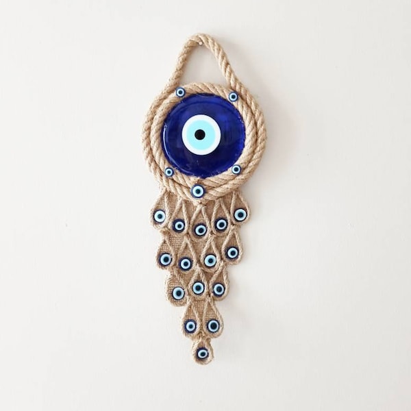 Böses Auge Wohnkultur, Pfau Böses Auge, Nazar Amulett, Türkisches Auge Hängen, Böses Auge Seil, Böses Auge Türbehang, Neues Zuhause, Weihnachtsgeschenke