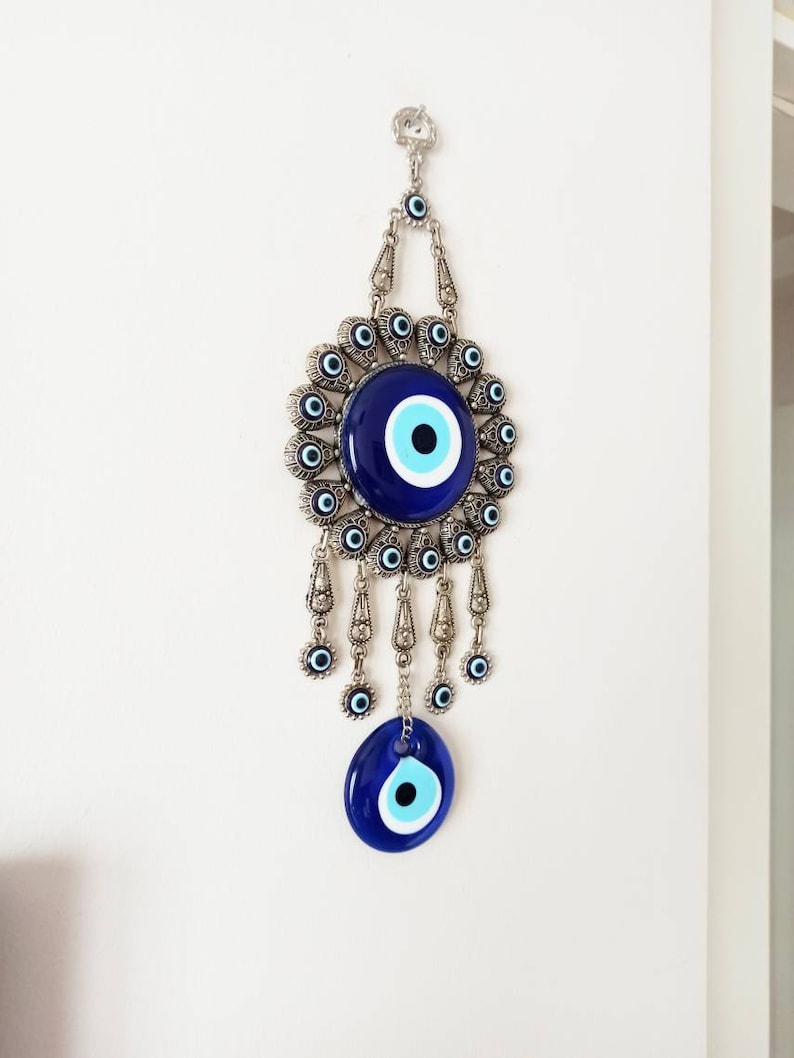 Evil Eye Wall Hanging Large Metal Evil Eye Wall Decor Etsy