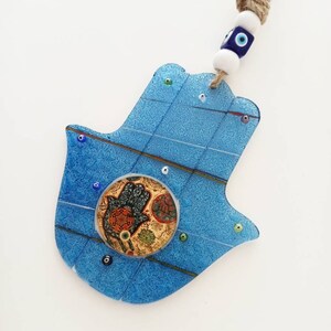 Stained Glass Hamsa, Hamsa Wall Decor, Hamsa and Evil Eye, Hamsa Wall Hanging, Hamsa Home Blessing, Hand of Fatima, Nazar, Moroccan
