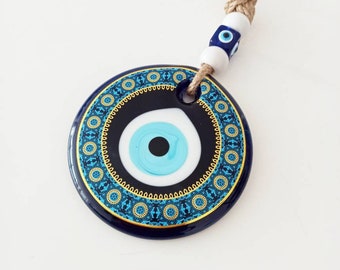 Amuleto Occhio Turco Blu | Decorazione Casa E Portafortuna | Vetro Artigianale | Idea Regalo - Foto 10