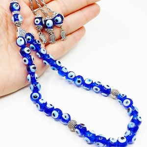 Glass Evil Eye Worry Beads, Evil Eye Rosary, Evil Eye Car Mirror Hanging, Turkish Prayer Beads, Tasbih, Evil Eye Komboloi, Nazar, Car Charm