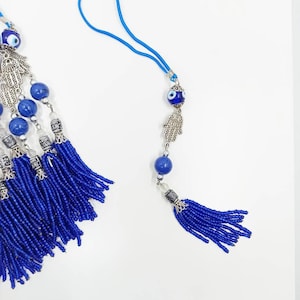 Evil Eye Car Mirror Charm, Hamsa Car Charm, Evil Eye Hanging, Car Rear View Charm, Hand of Fatima, Nazar, Car Protection, Car Amulet